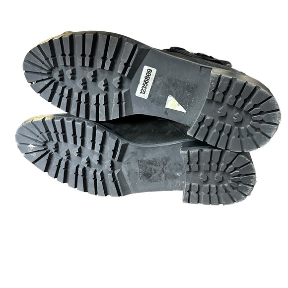 STUART WEITZMAN JITTERBUG MOTO BLACK SUEDE BIKER MOTORCYCLE BOOT 7.5 - Picture 8 of 13